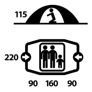 Husky Burton 2+1 Kişilik Çadır